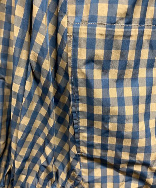 MARILYN MOON（マリリンムーン）MARILYN MOON (マリリンムーン) gingham check pleats frill blouson ネイビー×ブラウン サイズ:FREE 未使用品の古着・服飾アイテム