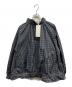 MARILYN MOON (マリリンムーン) gingham check pleats frill blouson ネイビー×ブラウン サイズ:FREE 未使用品：12000円
