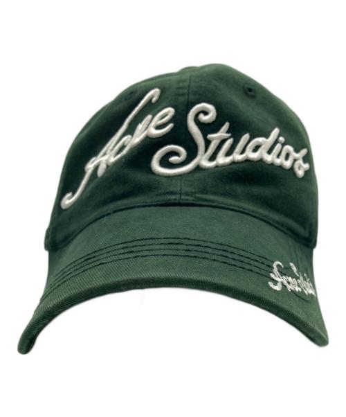 Acne studios（アクネ ストゥディオズ）Acne Studios (アクネ ストゥディオズ) ロゴ刺繍キャップ ダークグリーンの古着・服飾アイテム