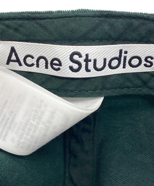 Acne studios（アクネ ストゥディオズ）Acne Studios (アクネ ストゥディオズ) ロゴ刺繍キャップ ダークグリーンの古着・服飾アイテム