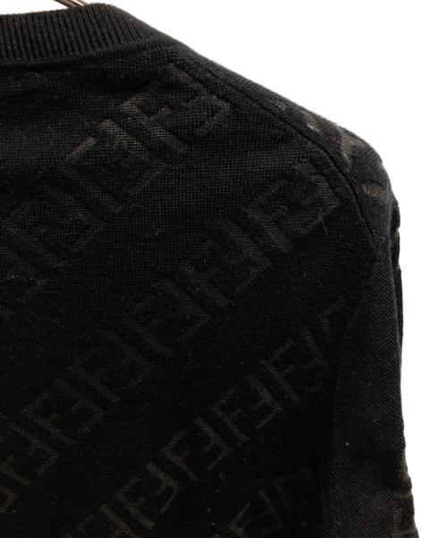 FENDI（フェンディ）FENDI (フェンディ) FFロゴ クルーネックニット ブラック サイズ:50の古着・服飾アイテム