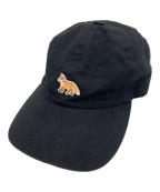 maison kitsuneメゾンキツネ）の古着「ベイビー フォックス 6P キャップ/MAISON KITSUNE」｜ブラック