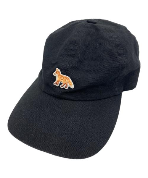 maison kitsune（メゾンキツネ）MAISON KITSUNE (メゾンキツネ) ベイビー フォックス 6P キャップ/MAISON KITSUNE ブラックの古着・服飾アイテム
