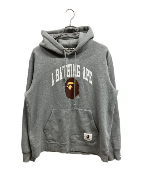 A BATHING APE（アベイシングエイプ）A BATHING APE (アベイシングエイプ) プリントパーカー グレー サイズ:2XLの古着・服飾アイテム