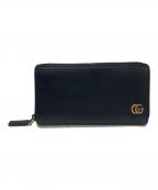 GUCCIグッチ）の古着「GGマーモント長財布」｜ブラック