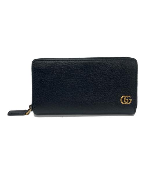 GUCCI（グッチ）GUCCI (グッチ) GGマーモント長財布 ブラックの古着・服飾アイテム