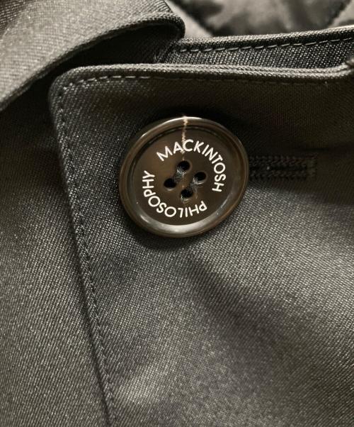 MACKINTOSH PHILOSOPHY（マッキントッシュ フィロソフィー）MACKINTOSH PHILOSOPHY (マッキントッシュ フィロソフィー) ストレッチツイルステンカラーコート ブラック サイズ:42の古着・服飾アイテム