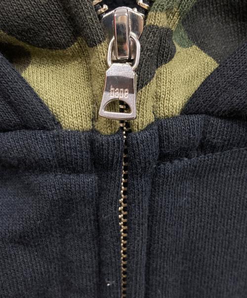 A BATHING APE（アベイシングエイプ）A BATHING APE (アベイシングエイプ) シャーク フルジップ フーディ ブラック サイズ:Mの古着・服飾アイテム