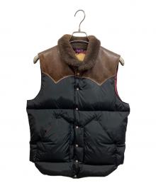 ROOKY MOUNTAIN×WAREHOUSE（ロッキーマウンテン×ウエアハウス）の古着「NYLON CHRISTY VEST」｜ブラック×ブラウン