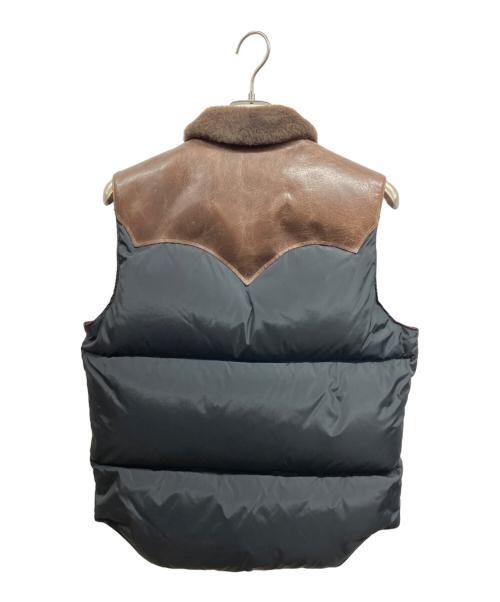 ROOKY MOUNTAIN（ロッキーマウンテン）ROOKY MOUNTAIN (ロッキーマウンテン) WAREHOUSE (ウエアハウス) NYLON CHRISTY VEST ブラック×ブラウン サイズ:38の古着・服飾アイテム