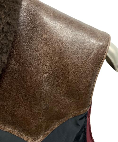 ROOKY MOUNTAIN（ロッキーマウンテン）ROOKY MOUNTAIN (ロッキーマウンテン) WAREHOUSE (ウエアハウス) NYLON CHRISTY VEST ブラック×ブラウン サイズ:38の古着・服飾アイテム