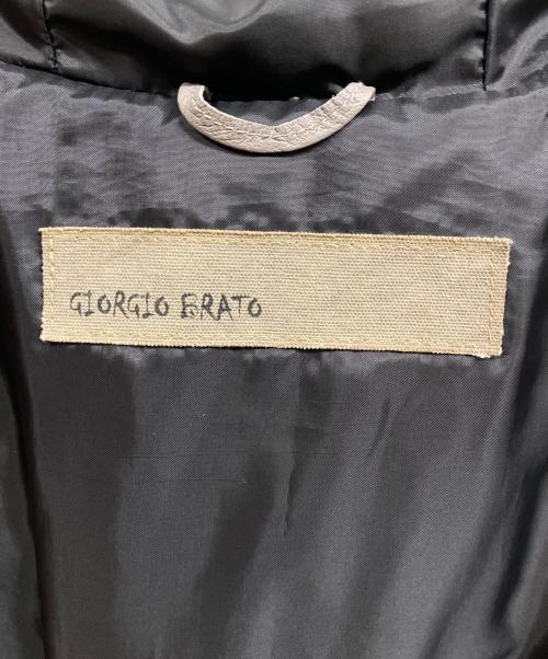 GIORGIO BRATO（ジョルジョブラッド）GIORGIO BRATO (ジョルジョブラッド) レザーパーカー グレー サイズ:54の古着・服飾アイテム