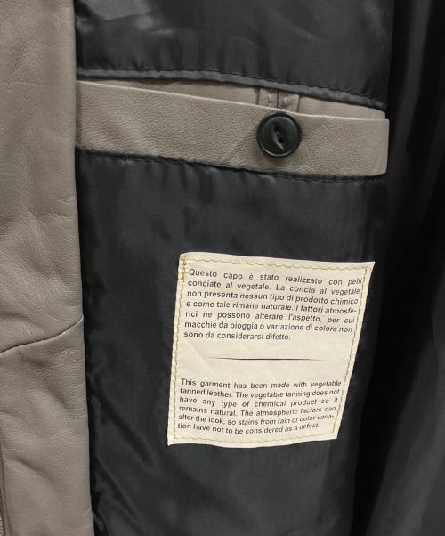 GIORGIO BRATO（ジョルジョブラッド）GIORGIO BRATO (ジョルジョブラッド) レザーパーカー グレー サイズ:54の古着・服飾アイテム