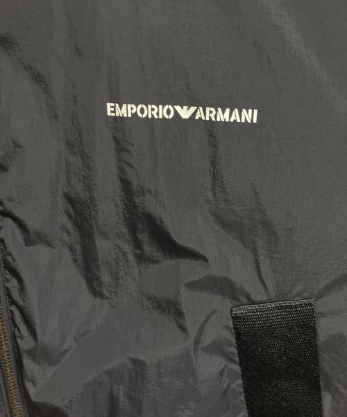 EMPORIO ARMANI（エンポリオ アルマーニ）EMPORIO ARMANI (エンポリオ アルマーニ) リバーシブル ロゴ パファージャケット ブラック サイズ:54の古着・服飾アイテム