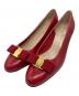 Salvatore Ferragamo（サルヴァトーレ フェラガモ）の古着「ヴァラリボンパンプス/	Salvatore Ferragamo」｜レッド
