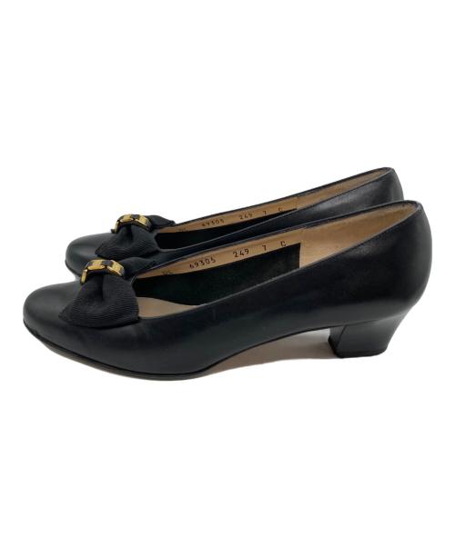 Salvatore Ferragamo（サルヴァトーレ フェラガモ）Salvatore Ferragamo (サルヴァトーレ フェラガモ) パンプス/	Salvatore Ferragamo ブラック サイズ:7の古着・服飾アイテム