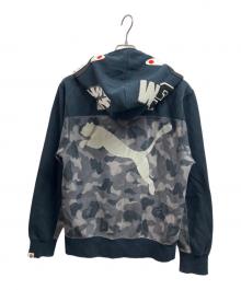 PUMA×A BATHING APE（プーマ×アベイシングエイプ）の古着「SHARK FULL ZIP HOODIE」｜ブラック