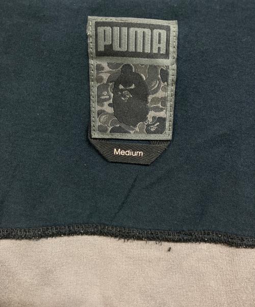 PUMA（プーマ）PUMA (プーマ) A BATHING APE (アベイシングエイプ) SHARK FULL ZIP HOODIE ブラック サイズ:Mの古着・服飾アイテム