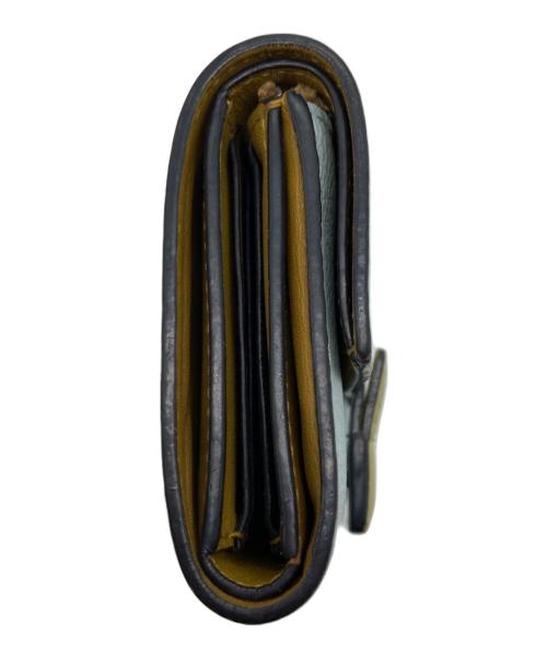LOEWE（ロエベ）LOEWE (ロエベ) 3つ折り財布 ライトブルー・イエローの古着・服飾アイテム