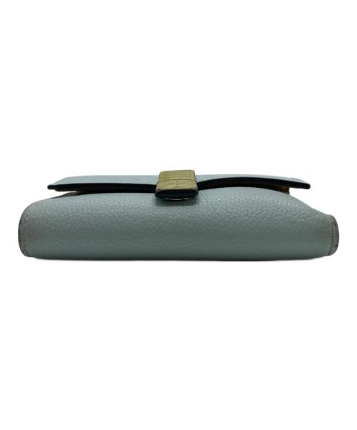 LOEWE（ロエベ）LOEWE (ロエベ) 3つ折り財布 ライトブルー・イエローの古着・服飾アイテム