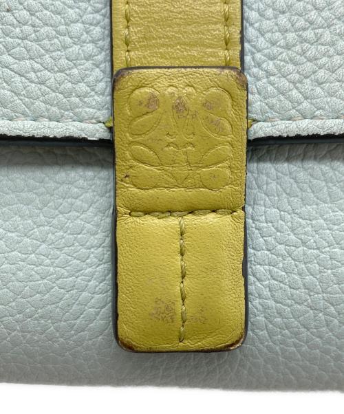 LOEWE（ロエベ）LOEWE (ロエベ) 3つ折り財布 ライトブルー・イエローの古着・服飾アイテム