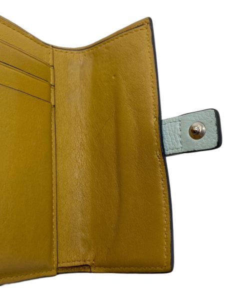 LOEWE（ロエベ）LOEWE (ロエベ) 3つ折り財布 ライトブルー・イエローの古着・服飾アイテム