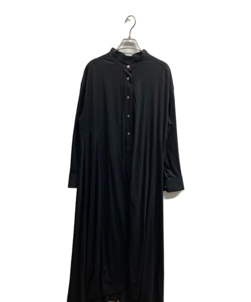 DEPAREILLE（デパリエ）DEPAREILLE (デパリエ) バンドカラーコットンシャツワンピース ブラック サイズ:38の古着・服飾アイテム