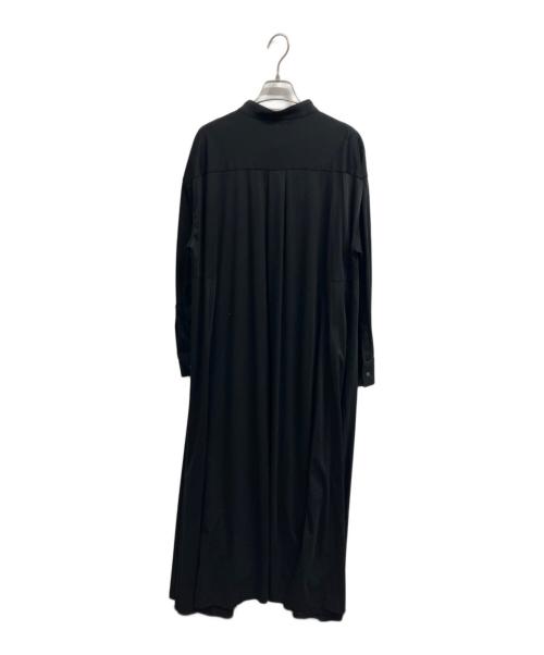 DEPAREILLE（デパリエ）DEPAREILLE (デパリエ) バンドカラーコットンシャツワンピース ブラック サイズ:38の古着・服飾アイテム