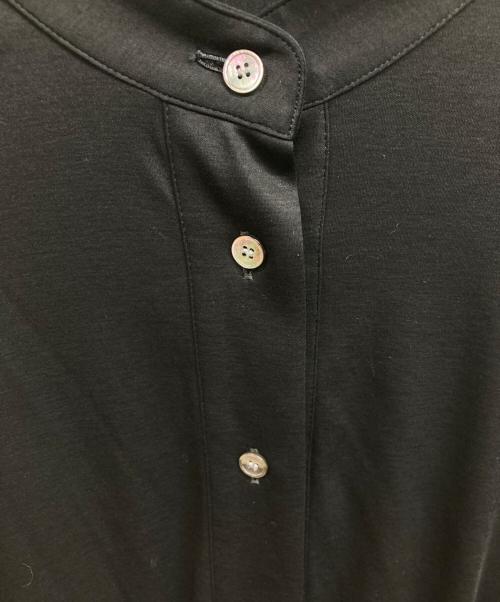 DEPAREILLE（デパリエ）DEPAREILLE (デパリエ) バンドカラーコットンシャツワンピース ブラック サイズ:38の古着・服飾アイテム