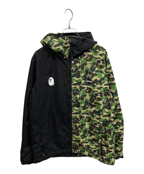 F.C.R.B.（エフシーレアルブリストル）F.C.R.B. (エフシーレアルブリストル) A BATHING APE (アベイシングエイプ) BAPE TOUR JACKET/F.C.R.B. ブラック×グリーン サイズ:Ｌの古着・服飾アイテム