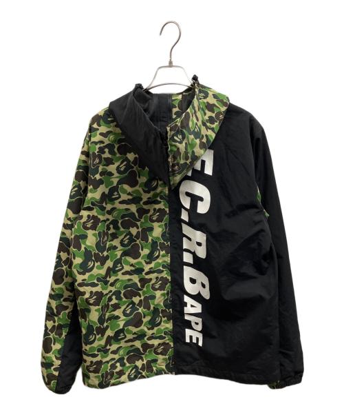 F.C.R.B.（エフシーレアルブリストル）F.C.R.B. (エフシーレアルブリストル) A BATHING APE (アベイシングエイプ) BAPE TOUR JACKET/F.C.R.B. ブラック×グリーン サイズ:Ｌの古着・服飾アイテム