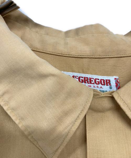 McGREGOR（マックレガー）McGREGOR (マックレガー) 60～70ｓオープンカラーシャツ/McGREGOR ベージュ サイズ:Lの古着・服飾アイテム