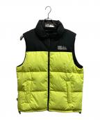 FIRST DOWNファーストダウン）の古着「BUBBLE DOWN VEST MICROFT/FIRST DOWN」｜イエロー