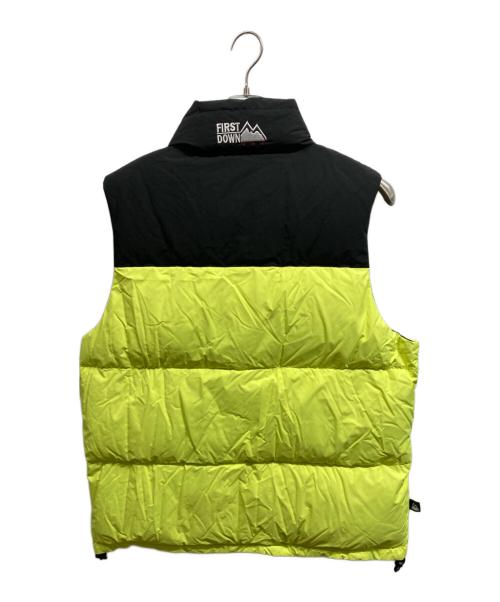 FIRST DOWN（ファーストダウン）FIRST DOWN (ファーストダウン) BUBBLE DOWN VEST MICROFT/FIRST DOWN イエロー サイズ:L 未使用品の古着・服飾アイテム