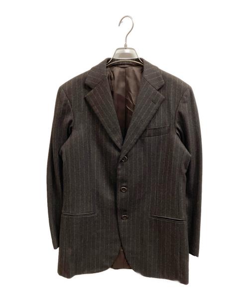 Belvest（ﾍﾞﾙｳﾞｪｽﾄ）Belvest (ベルヴェスト) ウールストライプ3Bジャケット グレー サイズ:44の古着・服飾アイテム