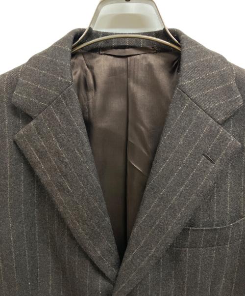 Belvest（ﾍﾞﾙｳﾞｪｽﾄ）Belvest (ベルヴェスト) ウールストライプ3Bジャケット グレー サイズ:44の古着・服飾アイテム