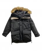 RLX RALPH LAURENアールエルエックスラルフローレン）の古着「フェイクファートリム ウォーターリペレント ダウン パーカ/RLX RALPH LAUREN」｜ブラック