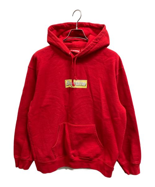 SUPREME（シュプリーム）Supreme (シュプリーム) Bling Box Logo Hooded Sweatshirt レッド サイズ:Lの古着・服飾アイテム
