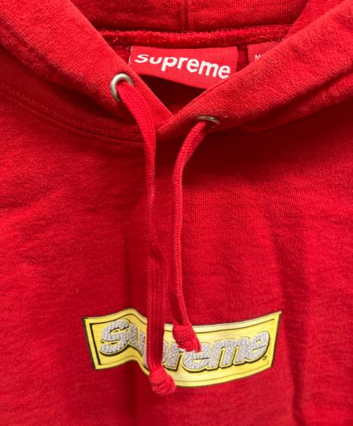 SUPREME（シュプリーム）Supreme (シュプリーム) Bling Box Logo Hooded Sweatshirt レッド サイズ:Lの古着・服飾アイテム