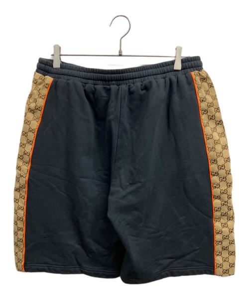 GUCCI（グッチ）GUCCI (グッチ) GGインサート ショートパンツ/GUCCI ブラック・ベージュ サイズ:Mの古着・服飾アイテム
