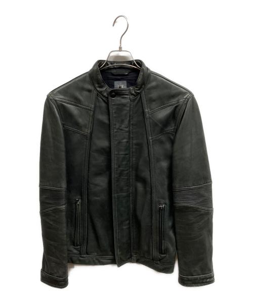 ARMANI EXCHANGE（アルマーニ エクスチェンジ）ARMANI EXCHANGE (アルマーニ エクスチェンジ) レザーライダースジャケット/ARMANI EXCHANGE ブラック サイズ:Sの古着・服飾アイテム