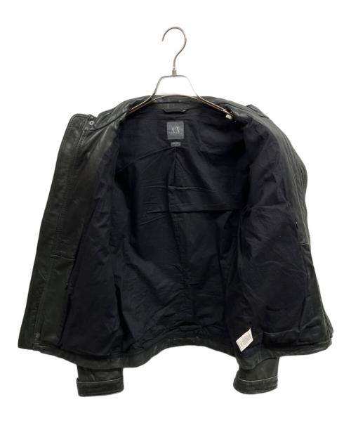 ARMANI EXCHANGE（アルマーニ エクスチェンジ）ARMANI EXCHANGE (アルマーニ エクスチェンジ) レザーライダースジャケット/ARMANI EXCHANGE ブラック サイズ:Sの古着・服飾アイテム