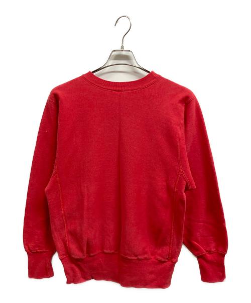 Champion（チャンピオン）Champion (チャンピオン) 90s三段プリントIOWAカレッジロゴリバースウィーブスウェット レッド サイズ:Mの古着・服飾アイテム