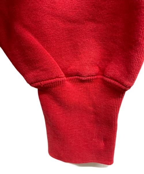 Champion（チャンピオン）Champion (チャンピオン) 90s三段プリントIOWAカレッジロゴリバースウィーブスウェット レッド サイズ:Mの古着・服飾アイテム