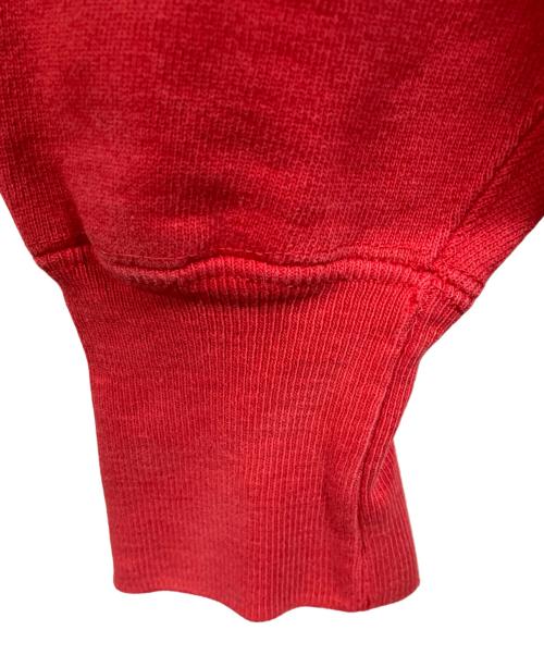 Champion（チャンピオン）Champion (チャンピオン) 90s三段プリントIOWAカレッジロゴリバースウィーブスウェット レッド サイズ:Mの古着・服飾アイテム