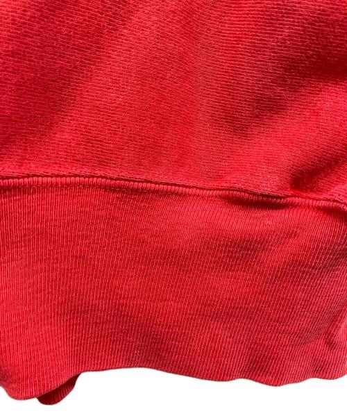 Champion（チャンピオン）Champion (チャンピオン) 90s三段プリントIOWAカレッジロゴリバースウィーブスウェット レッド サイズ:Mの古着・服飾アイテム