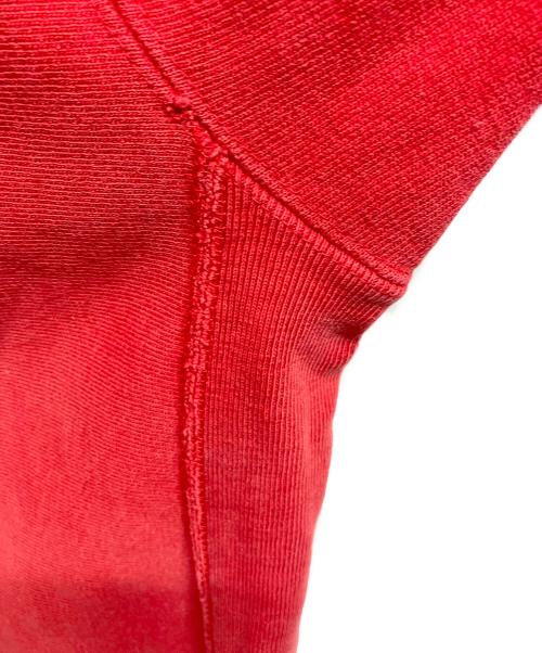 Champion（チャンピオン）Champion (チャンピオン) 90s三段プリントIOWAカレッジロゴリバースウィーブスウェット レッド サイズ:Mの古着・服飾アイテム