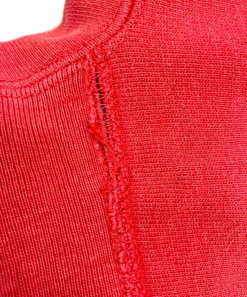 Champion（チャンピオン）Champion (チャンピオン) 90s三段プリントIOWAカレッジロゴリバースウィーブスウェット レッド サイズ:Mの古着・服飾アイテム
