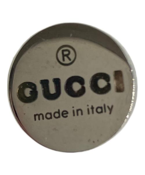 GUCCI（グッチ）GUCCI (グッチ) トレードマーク刻印 円形 ピアス/GUCCI シルバーの古着・服飾アイテム