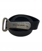 BALENCIAGAバレンシアガ）の古着「ボトルオープナー Dリング ベルト/BALENCIAGA」｜ブラック